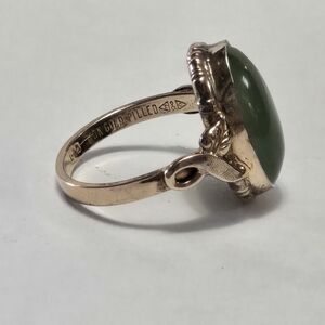 Vintage Clark & Coombs Co 10k gold filled moss agate ring